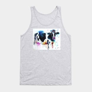 Beautiful Black and White Cow Tank Top